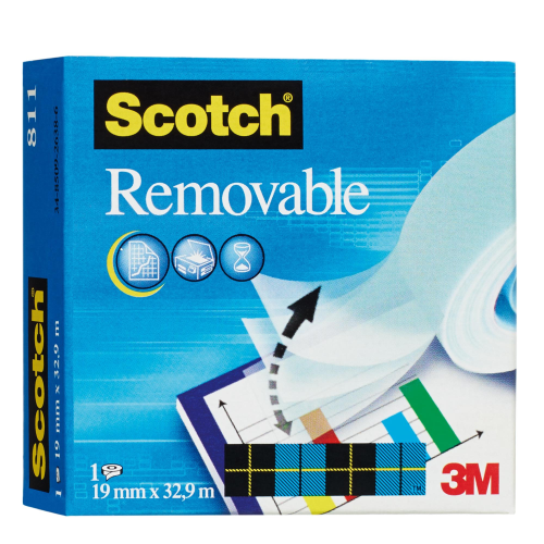 NASTRO ADESIVO ScotchÂ® Magic 811-1933 INVISIBILE RIMOVIBILE 19MMX33MT